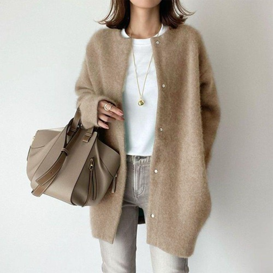Denisse | Cardigan With Long Sleeves and Round Neck