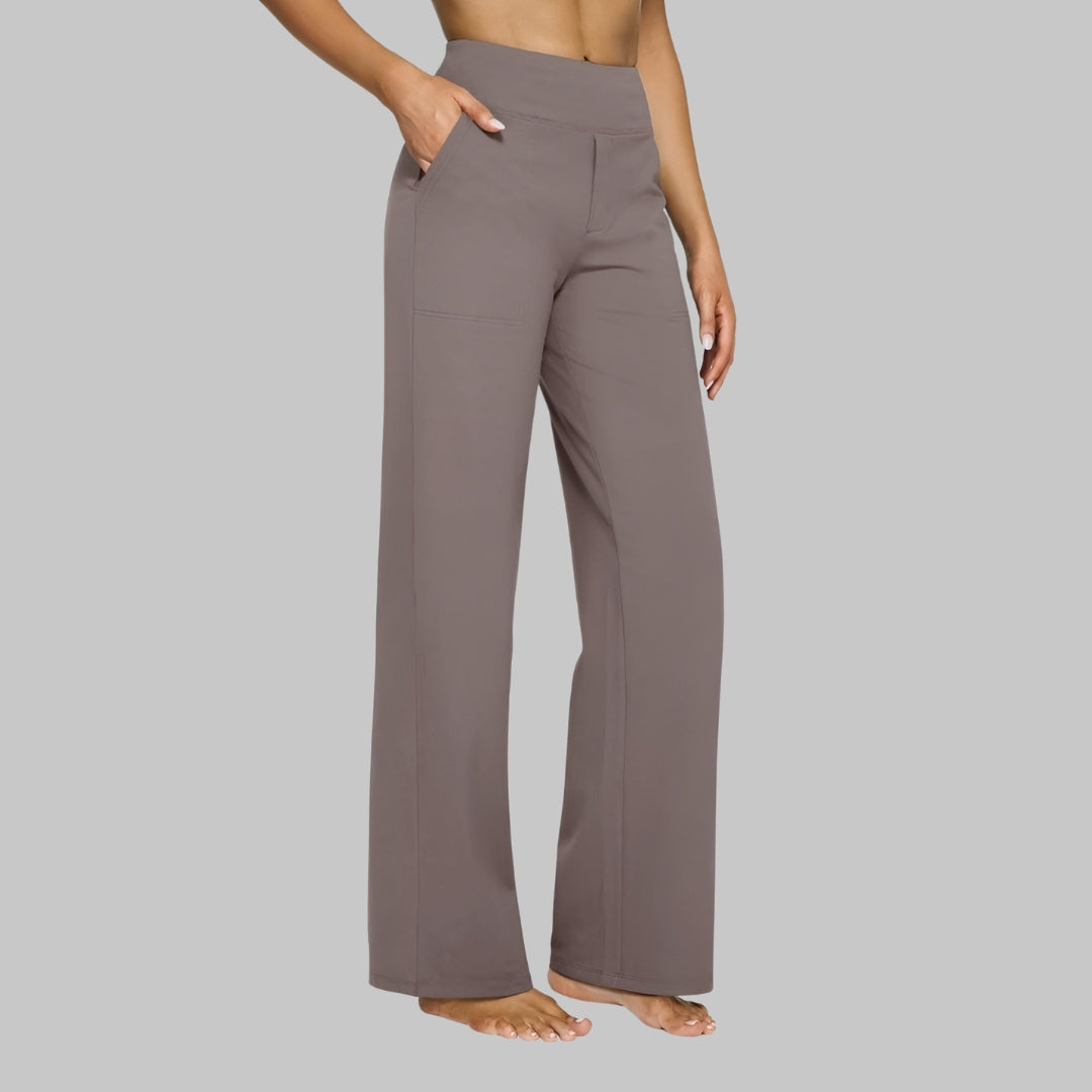 Azeloselis | High Waist Wide Leg Pants with Pockets