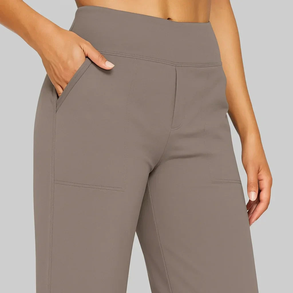 Azeloselis | High Waist Wide Leg Pants with Pockets