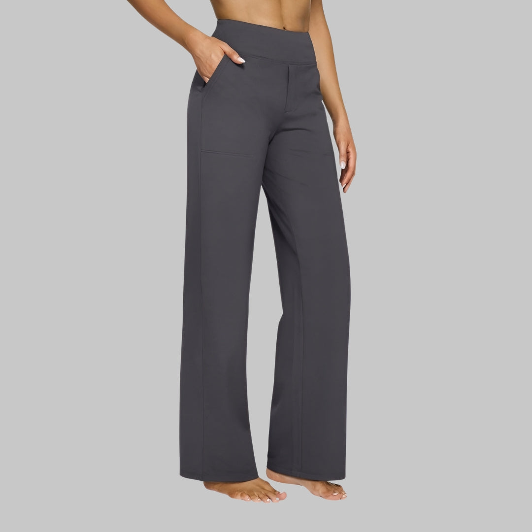 Azeloselis | High Waist Wide Leg Pants with Pockets