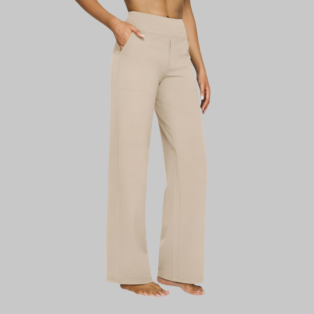 Azeloselis | High Waist Wide Leg Pants with Pockets