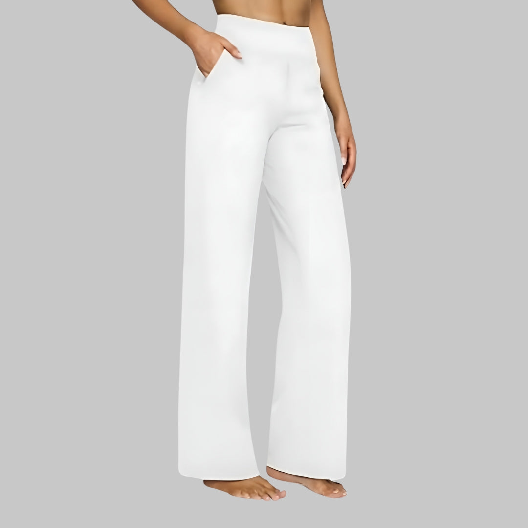 Azeloselis | High Waist Wide Leg Pants with Pockets
