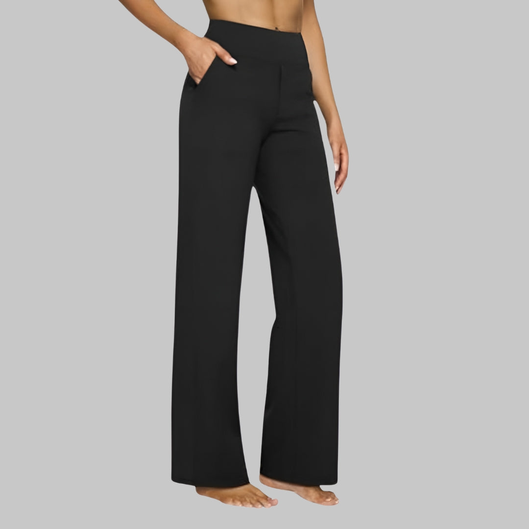 Azeloselis | High Waist Wide Leg Pants with Pockets