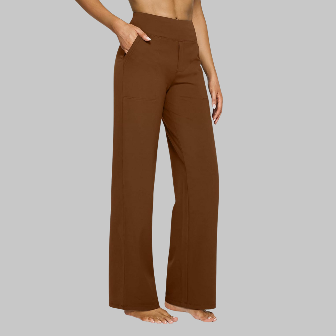 Azeloselis | High Waist Wide Leg Pants with Pockets