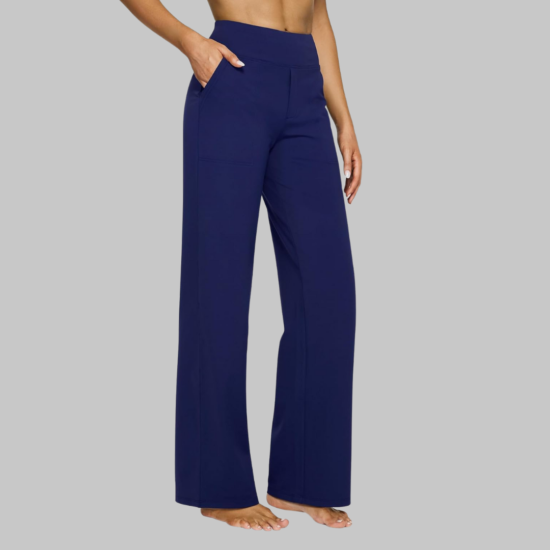 Azeloselis | High Waist Wide Leg Pants with Pockets