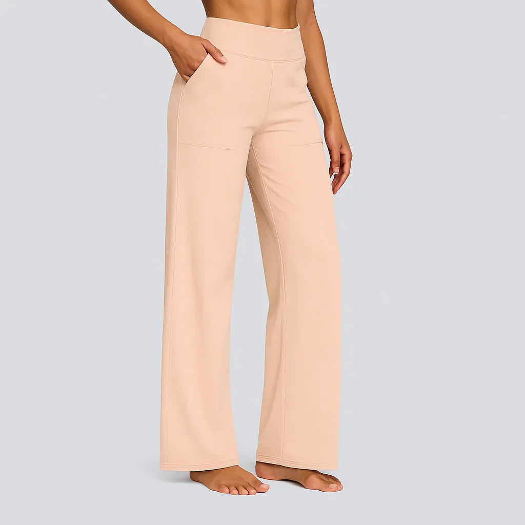 Azeloselis | High Waist Wide Leg Pants with Pockets
