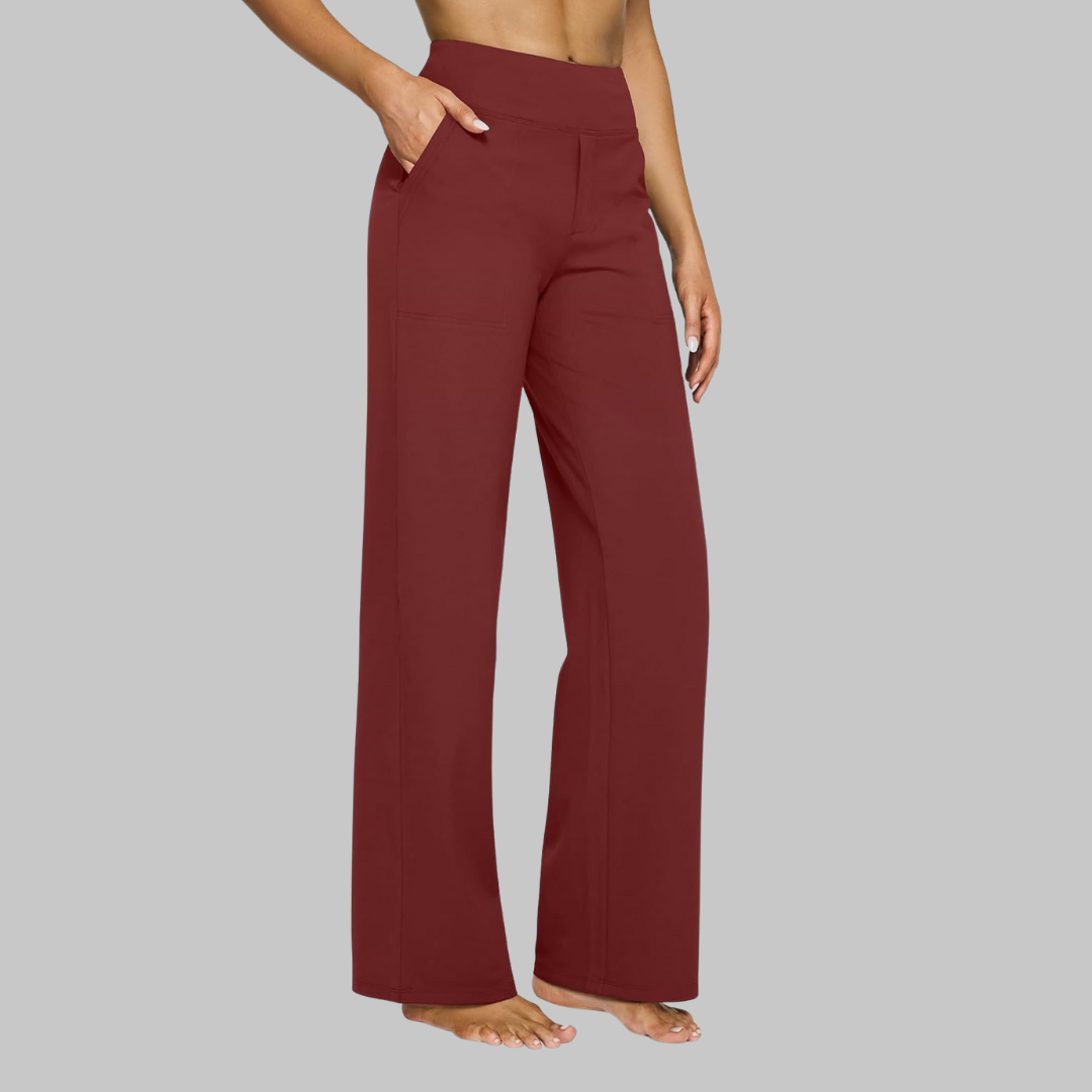 Azeloselis | High Waist Wide Leg Pants with Pockets