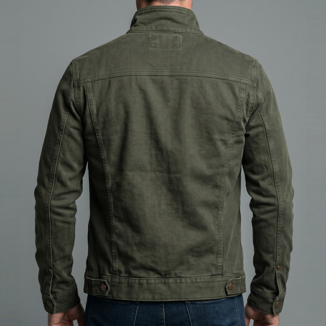 Narick | Jacket Relaxed-Fit Denim-Style with Zippered Pockets