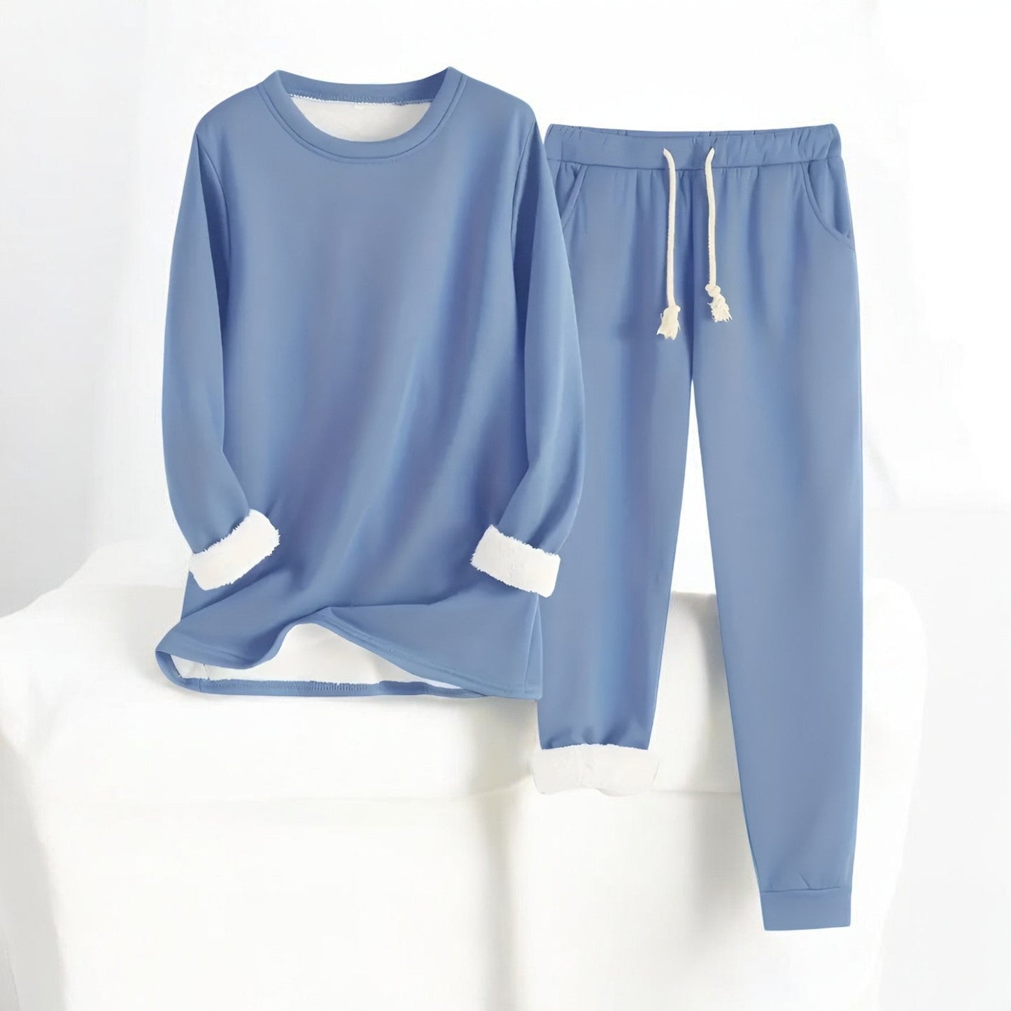 Crystina | Fleece Lined Long Sleeve Two Piece Set