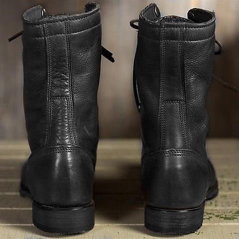 Leon | Boots with Front Laces and Rounded Toe