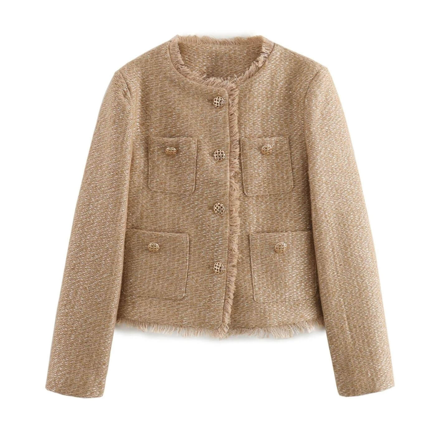 Graciana | Textured Button Front Jacket