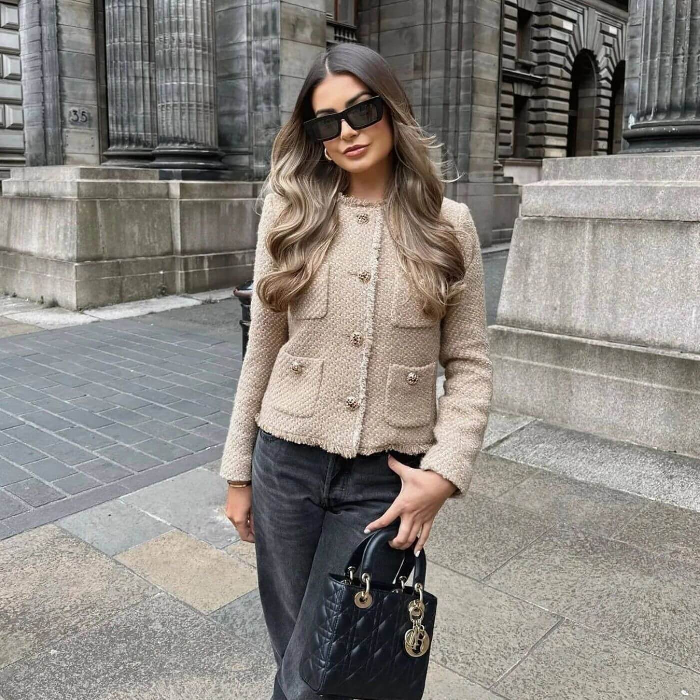 Graciana | Textured Button Front Jacket