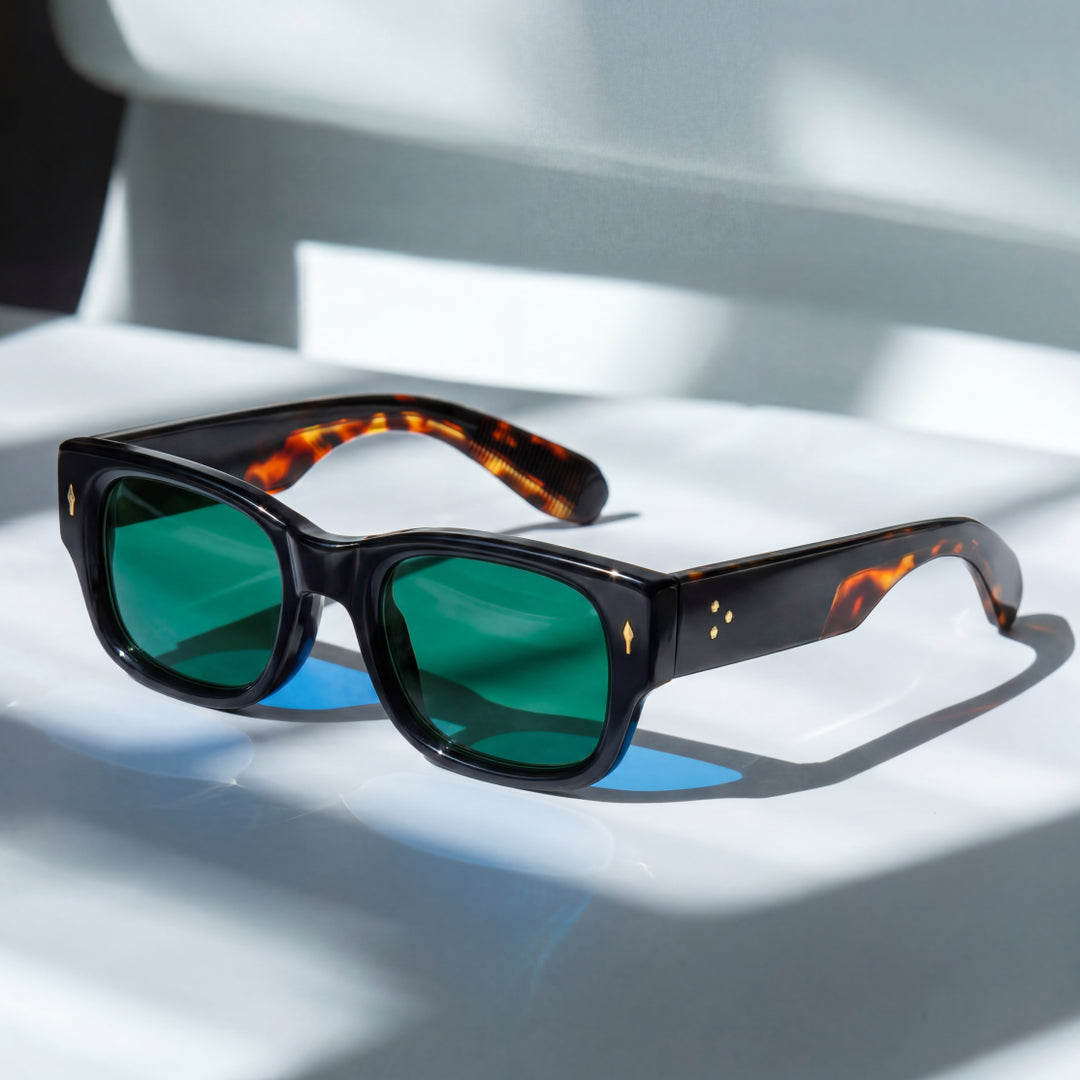 Milo | Square Frame Tinted Lens Design Sunglasses