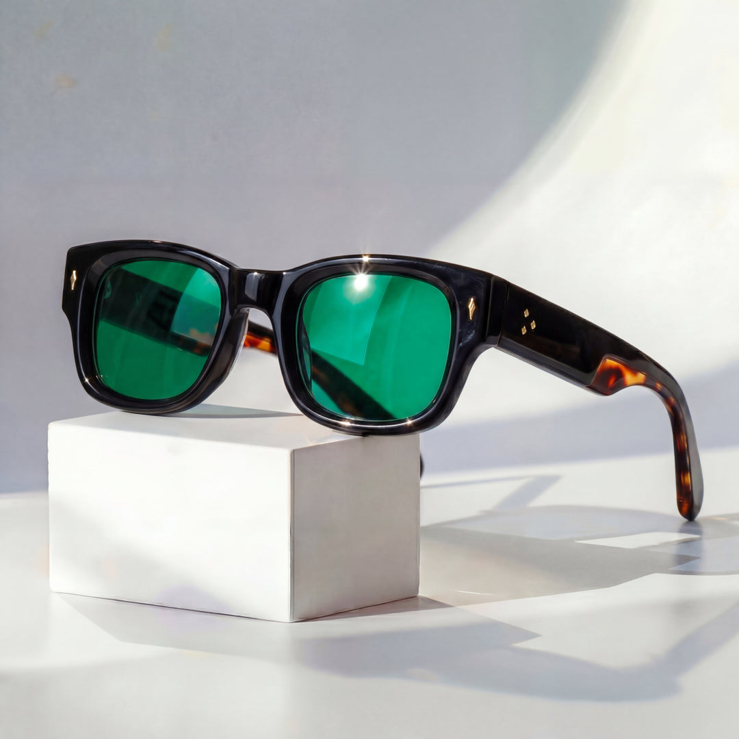 Milo | Square Frame Tinted Lens Design Sunglasses