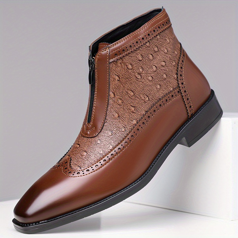 Butler - Zipper Dress Boots Square Toe Ankle Boots