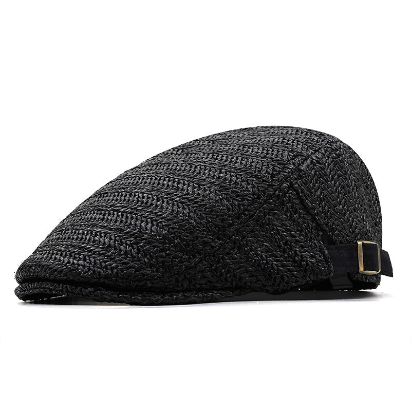 Ralph | Woven Straw Adjustable Flat Cap