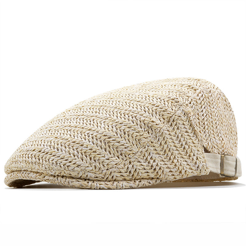 Ralph | Woven Straw Adjustable Flat Cap