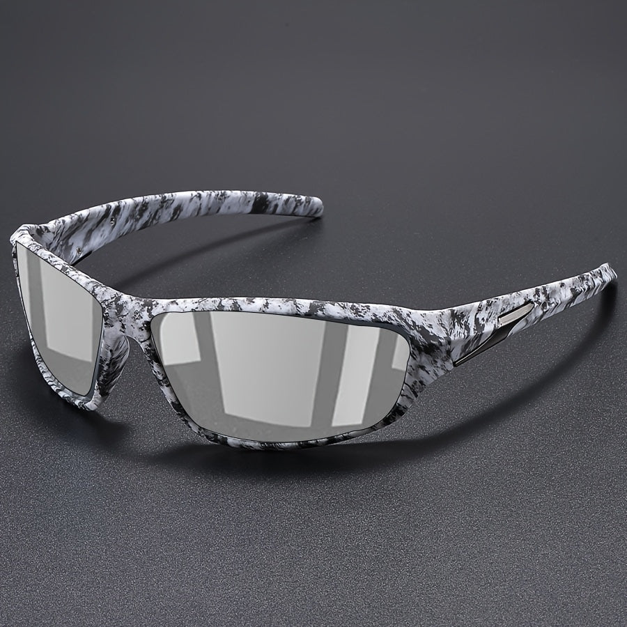 Nexoray | Sports Sunglasses with Mirrored Patterned Frame