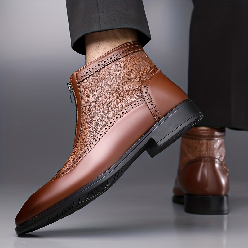 Butler - Zipper Dress Boots Square Toe Ankle Boots