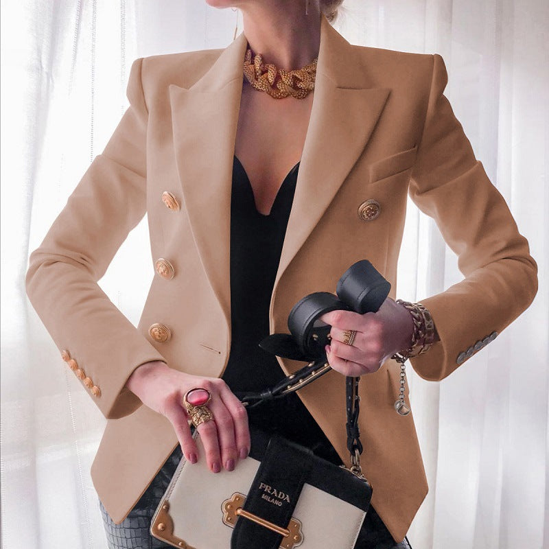 Lucinda | Blazer With Peaked Lapels and Gold Buttons