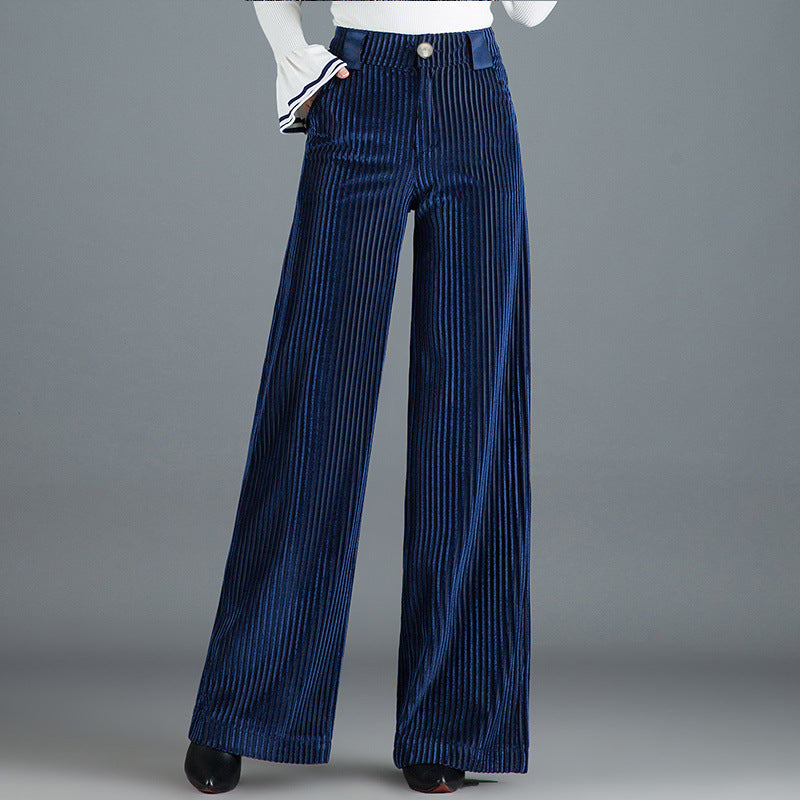 Shivila | Corduroy Pants High Waist Wide Leg
