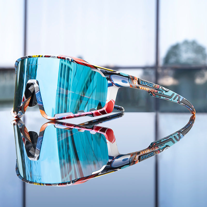 Cahybeam | Wraparound Mirrored Cycling Sunglasses