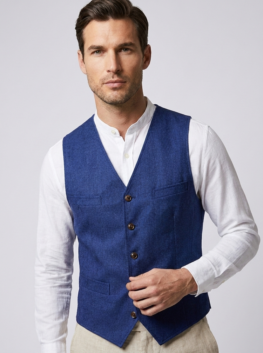 Henrik | V-Neck Button Front Vest