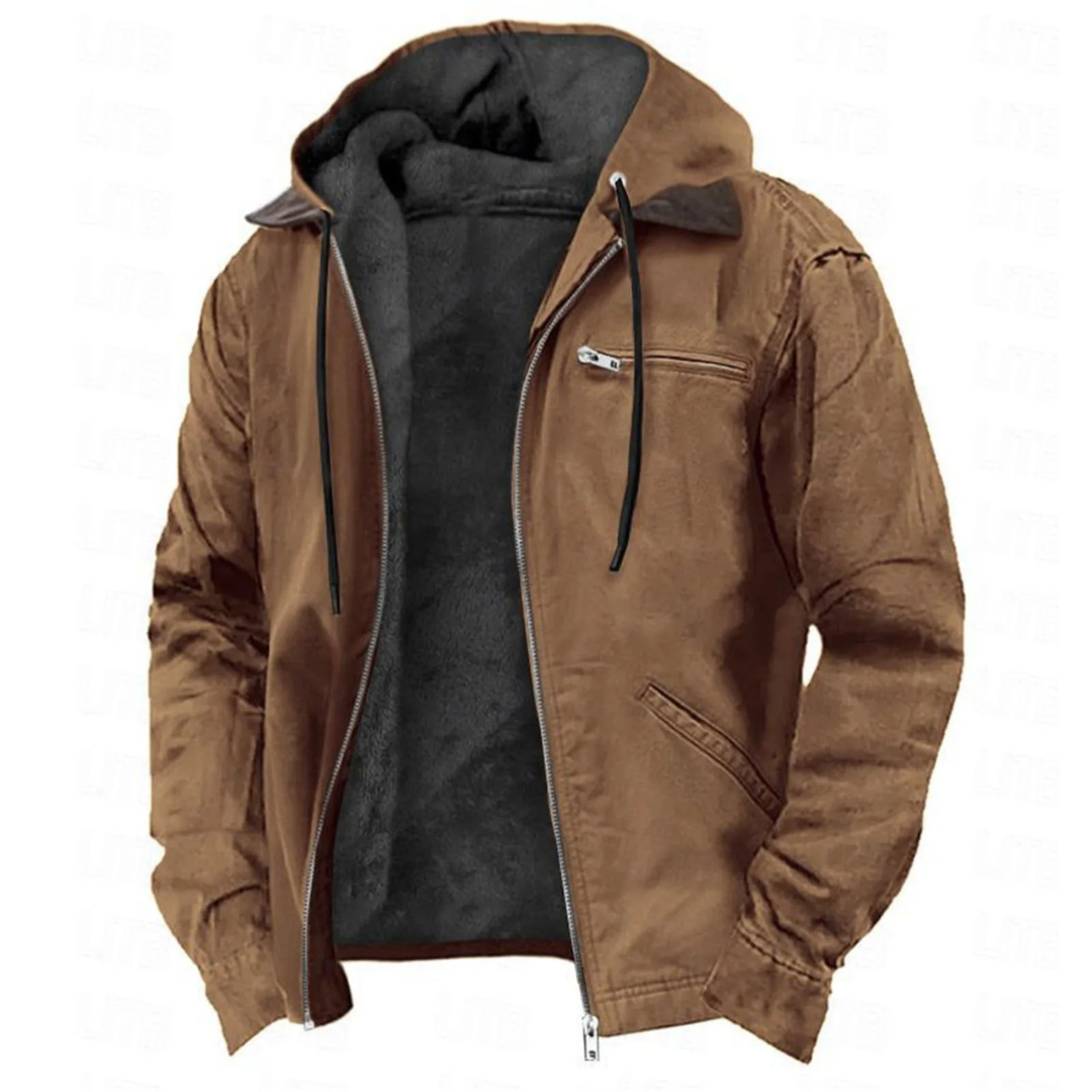 Friedhelm | Hooded Zip-Up Fleece Lined Jacket