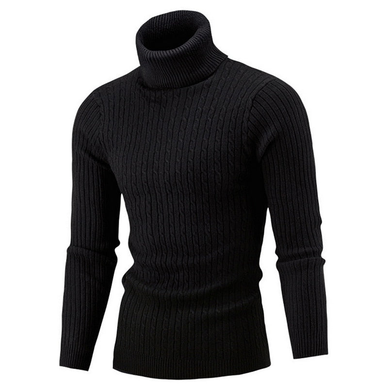 Wijnand | Sweater With Cable Knit and Ribbed Turtleneck