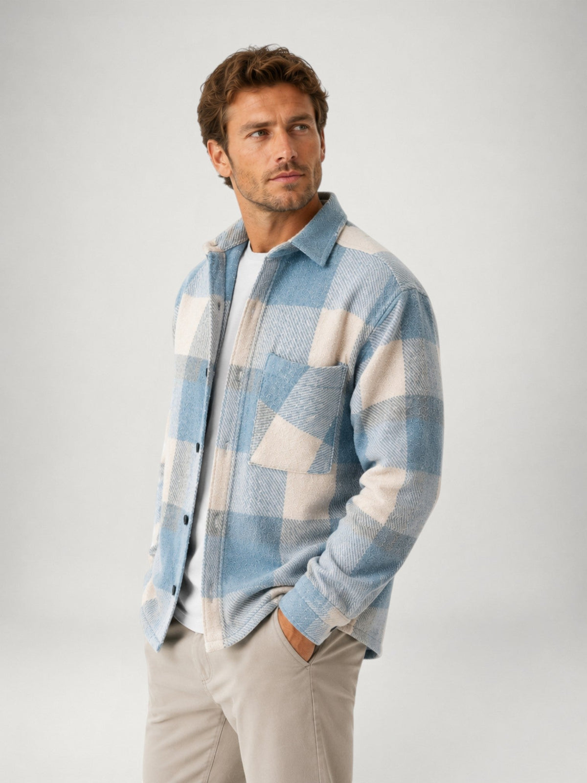 Cedric | Plaid Flannel Shirt with Long Sleeves