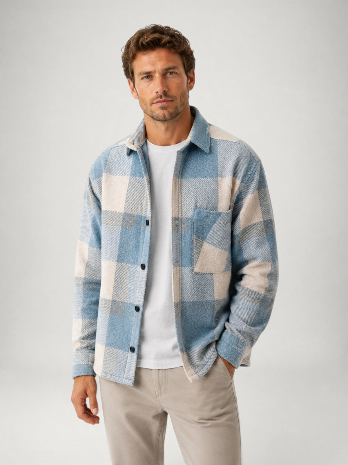 Cedric | Plaid Flannel Shirt with Long Sleeves