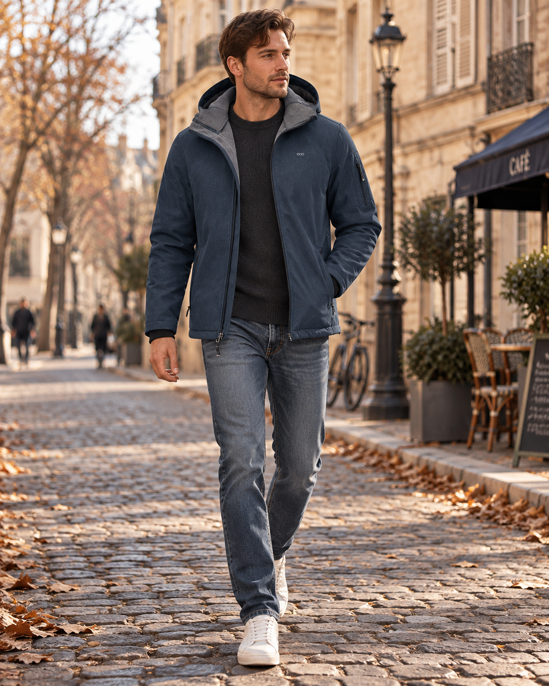 Thomas | Jacket Hooded Long Sleeve Full Zip Pockets