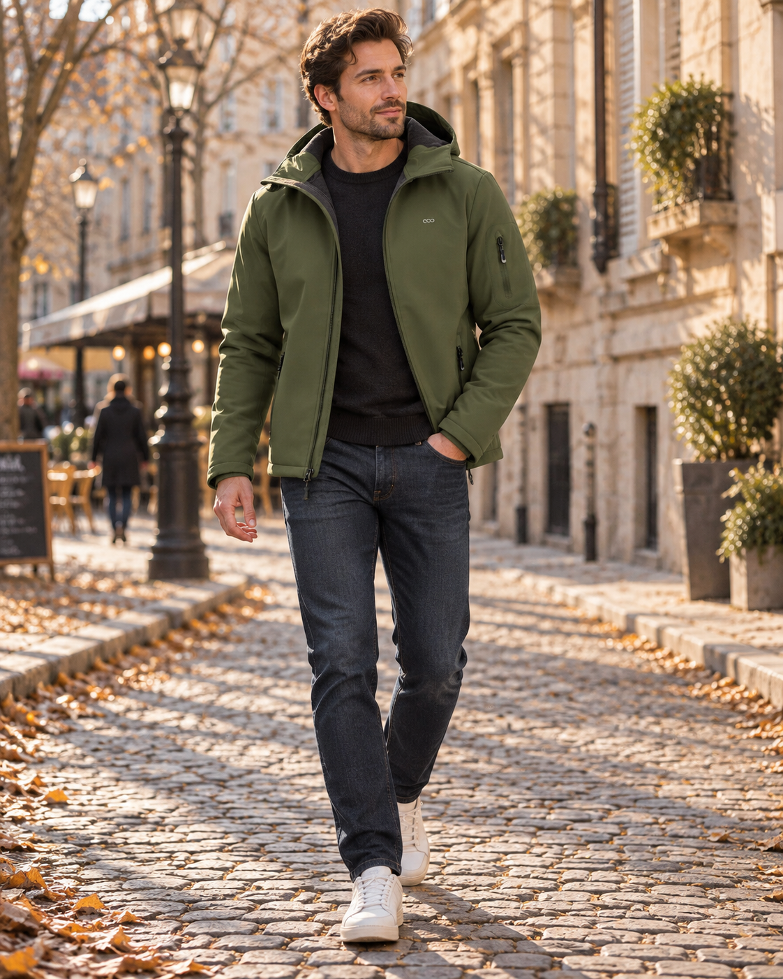 Thomas | Jacket Hooded Long Sleeve Full Zip Pockets