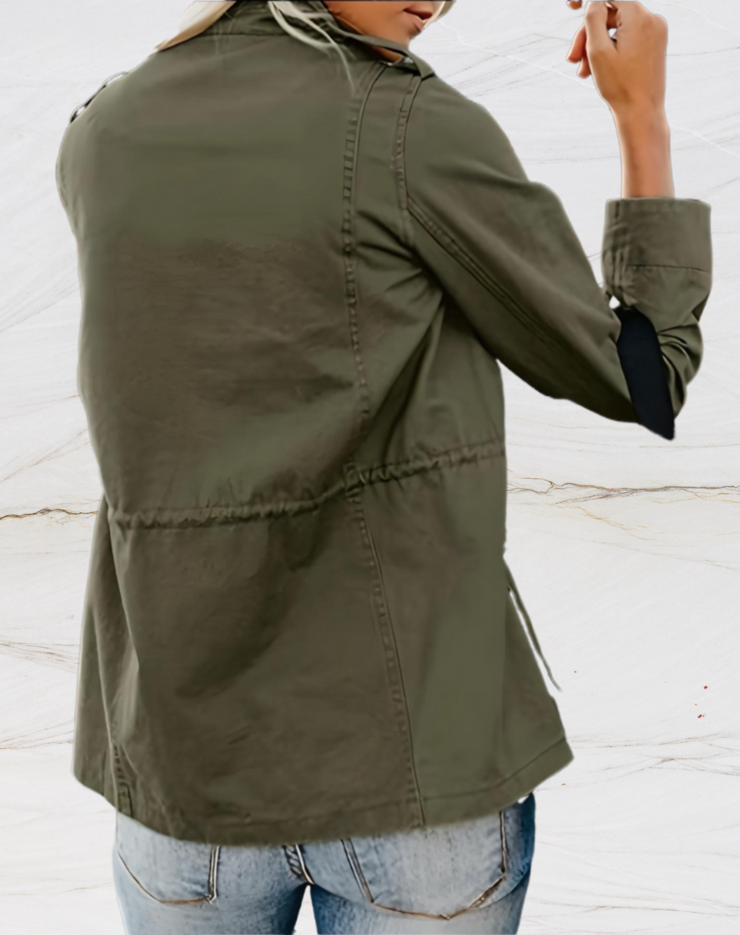 Camina | Utility Jacket High Neck Long Sleeve