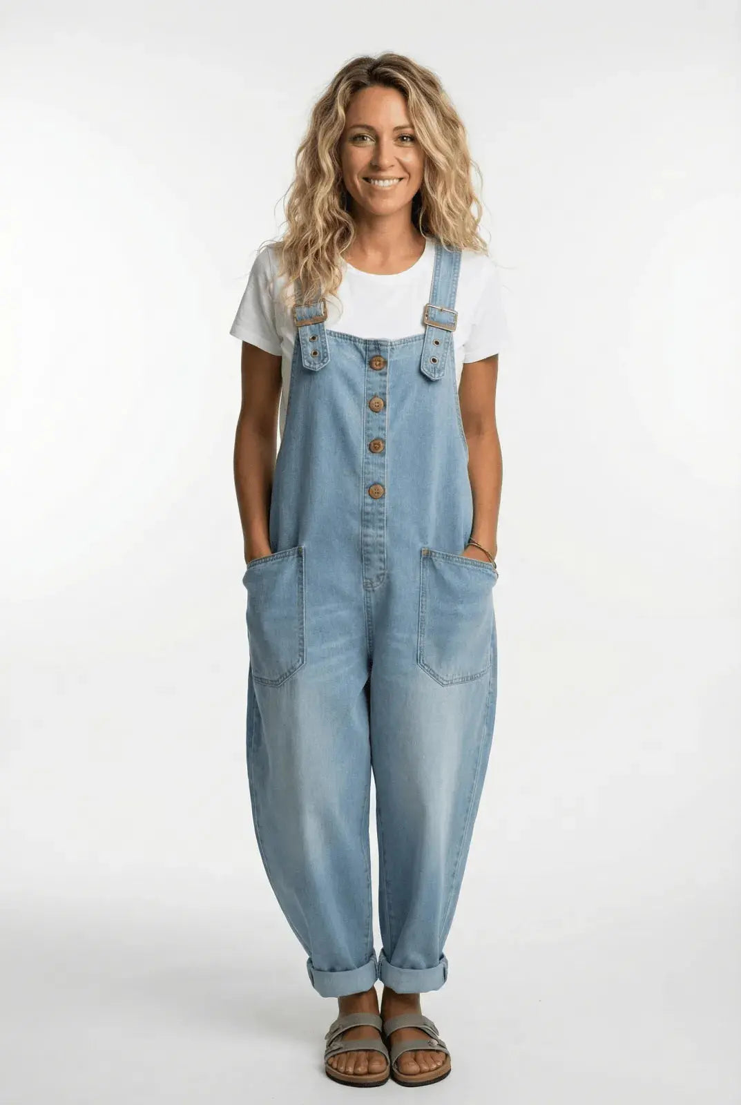 Miss | Denim Jumpsuit with Adjustable Straps