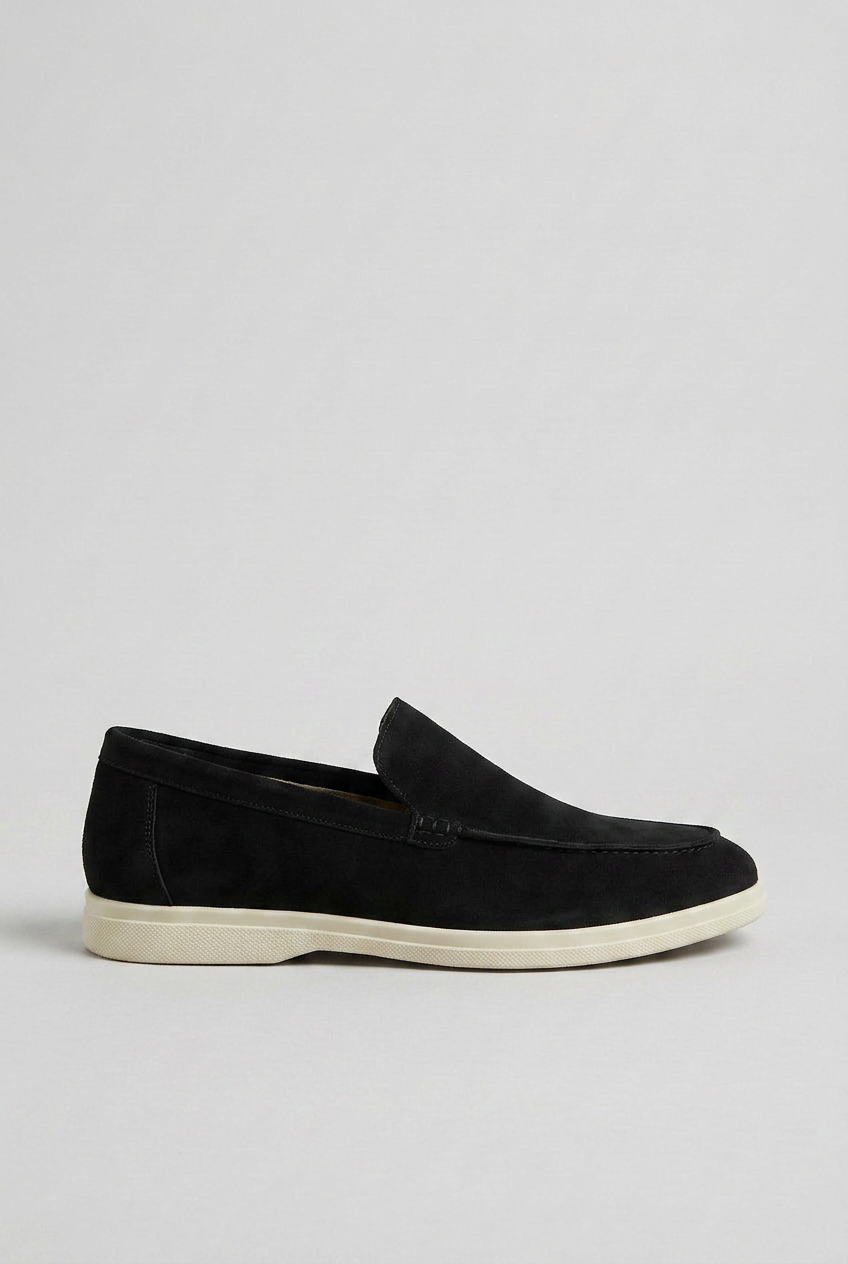 Benedikt | Loafers With Suede-Style Finish and Stitched Toe