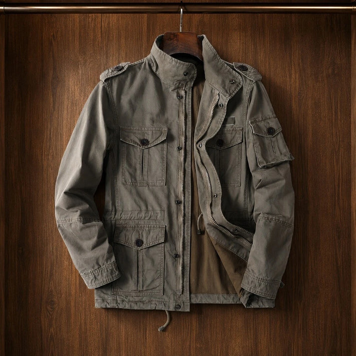Cosmobeam | Multi-Pocket Utility Jacket with Adjustable Waist