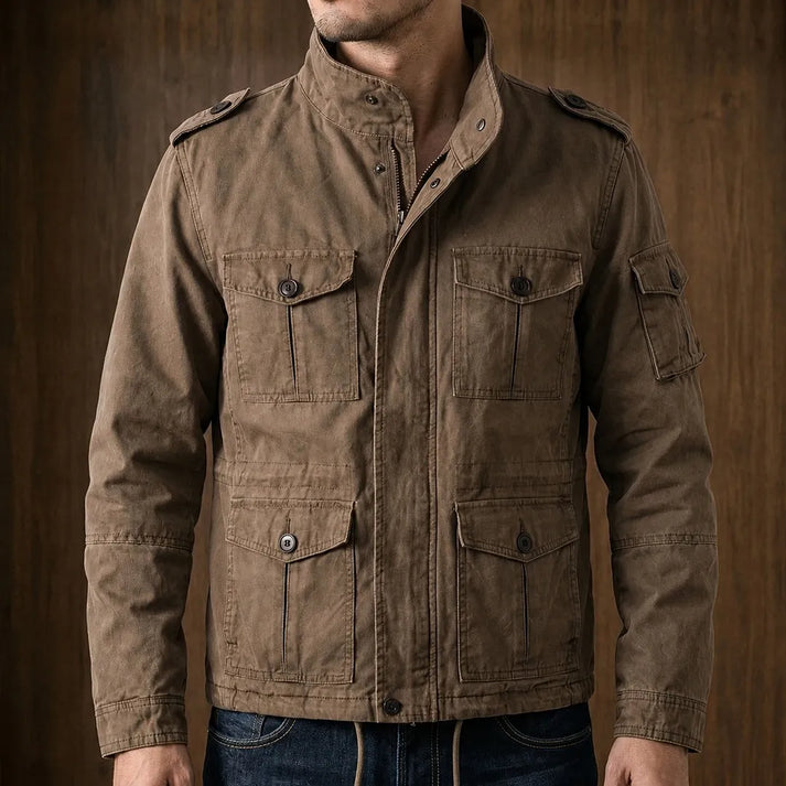 Cosmobeam | Multi-Pocket Utility Jacket with Adjustable Waist