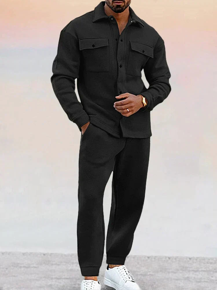 Vortexglide | Structured Overshirt and Tapered Pants Set