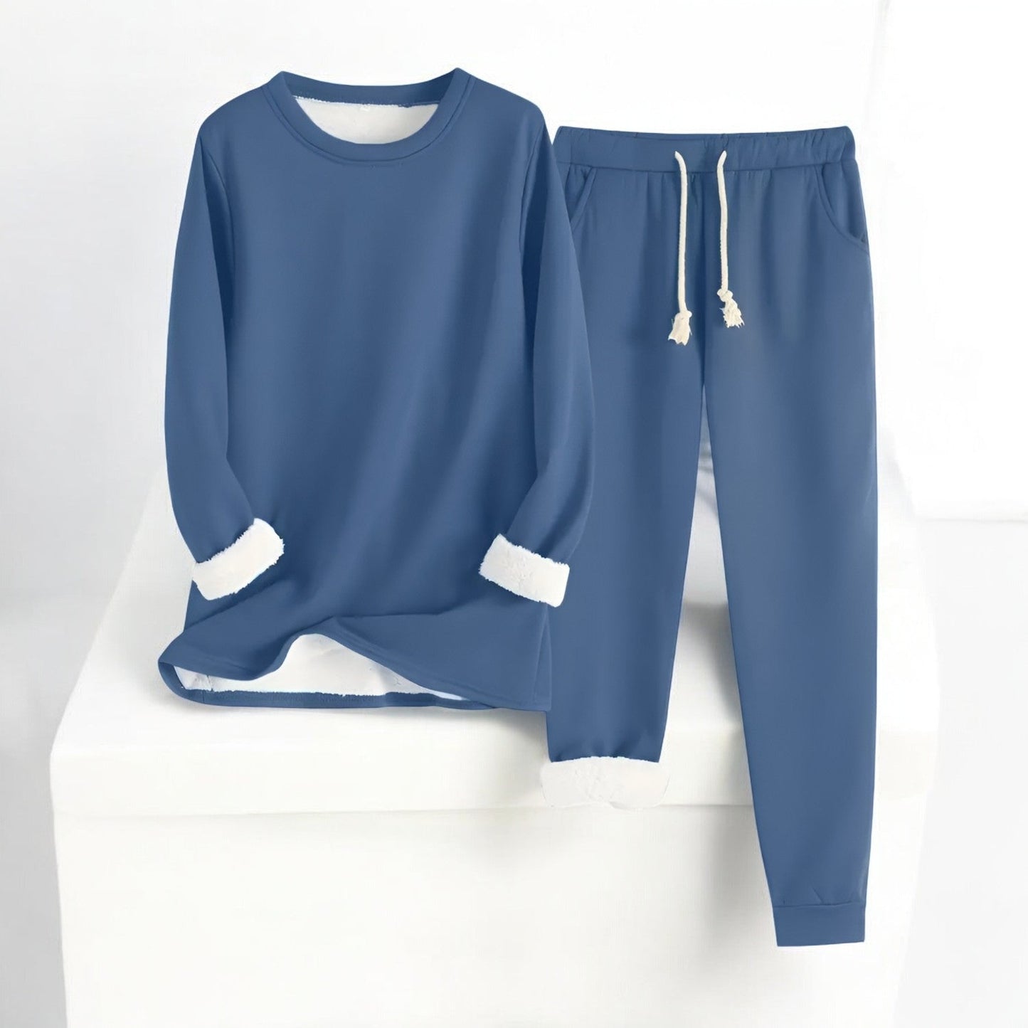 Crystina | Fleece Lined Long Sleeve Two Piece Set