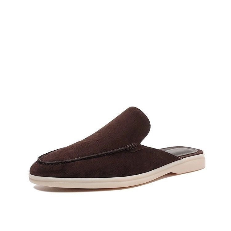 Braian | Backless Slip-On Faux Suede Loafers
