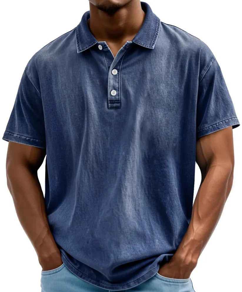 Kasun | Washed Short Sleeve Relaxed Polo Shirt