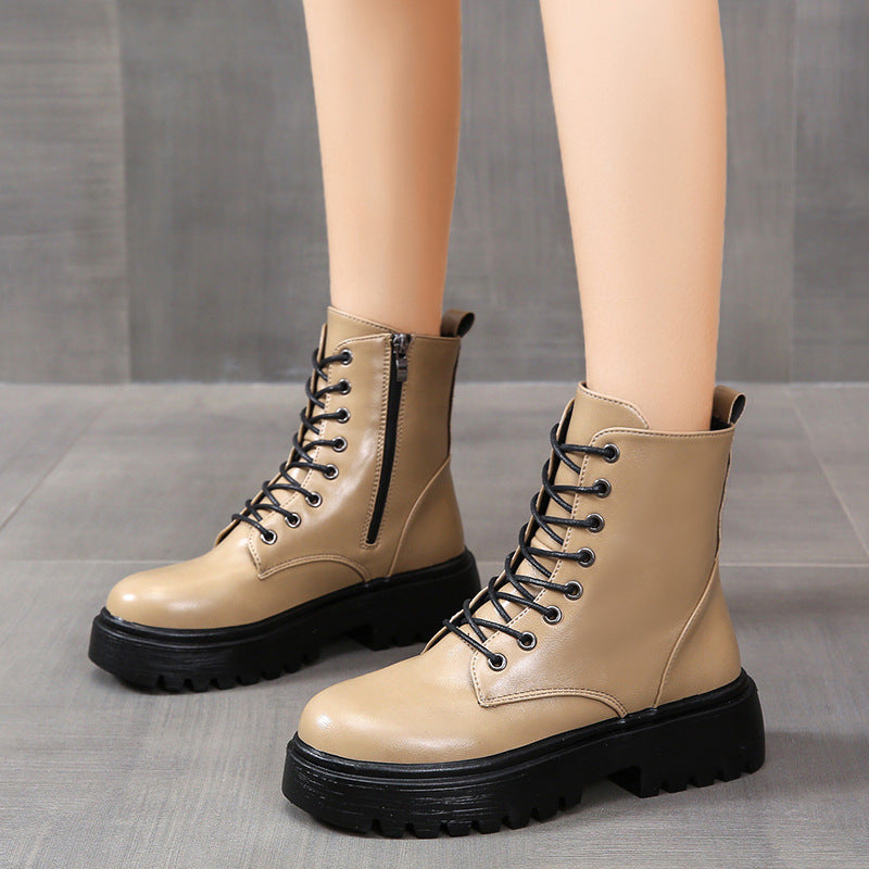 Angela | Ankle Boots with Laces and Lugged Soles