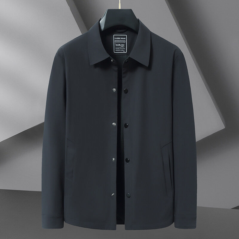 Eymen | Long Sleeve Collared Snap Jacket