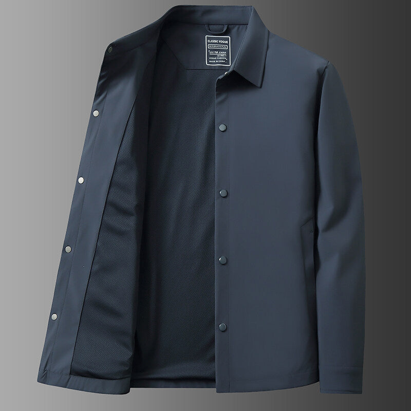 Eymen | Long Sleeve Collared Snap Jacket