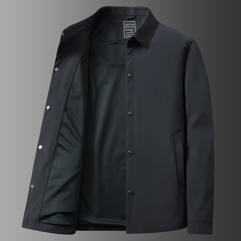 Eymen | Long Sleeve Collared Snap Jacket
