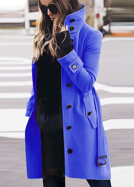 Loraana | Classic Wool Coat with Button Closure