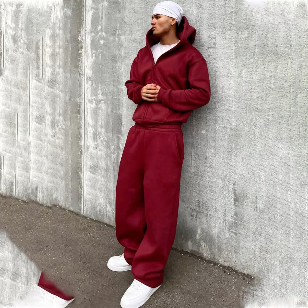 Gertrude | Hoodie and Pants Set with Zip Front