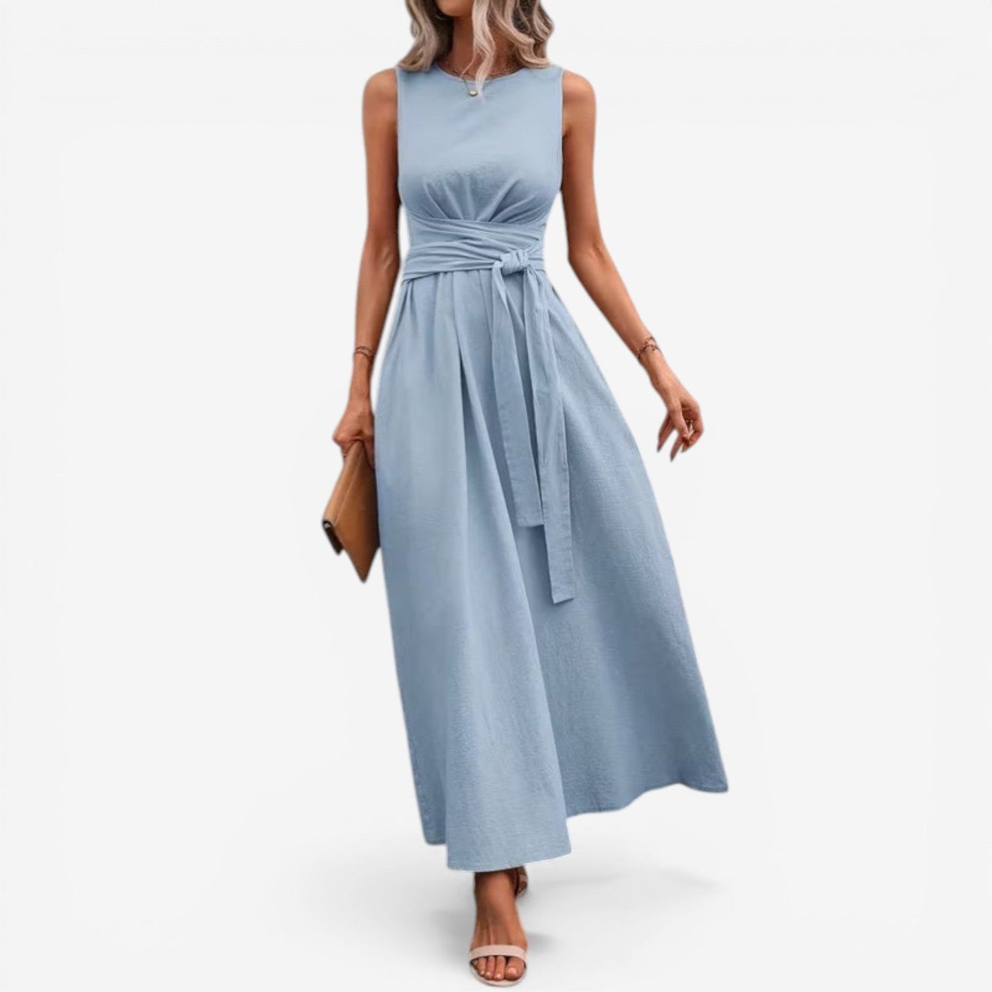 Tilina | Sleeveless Tie Waist Maxi Dress