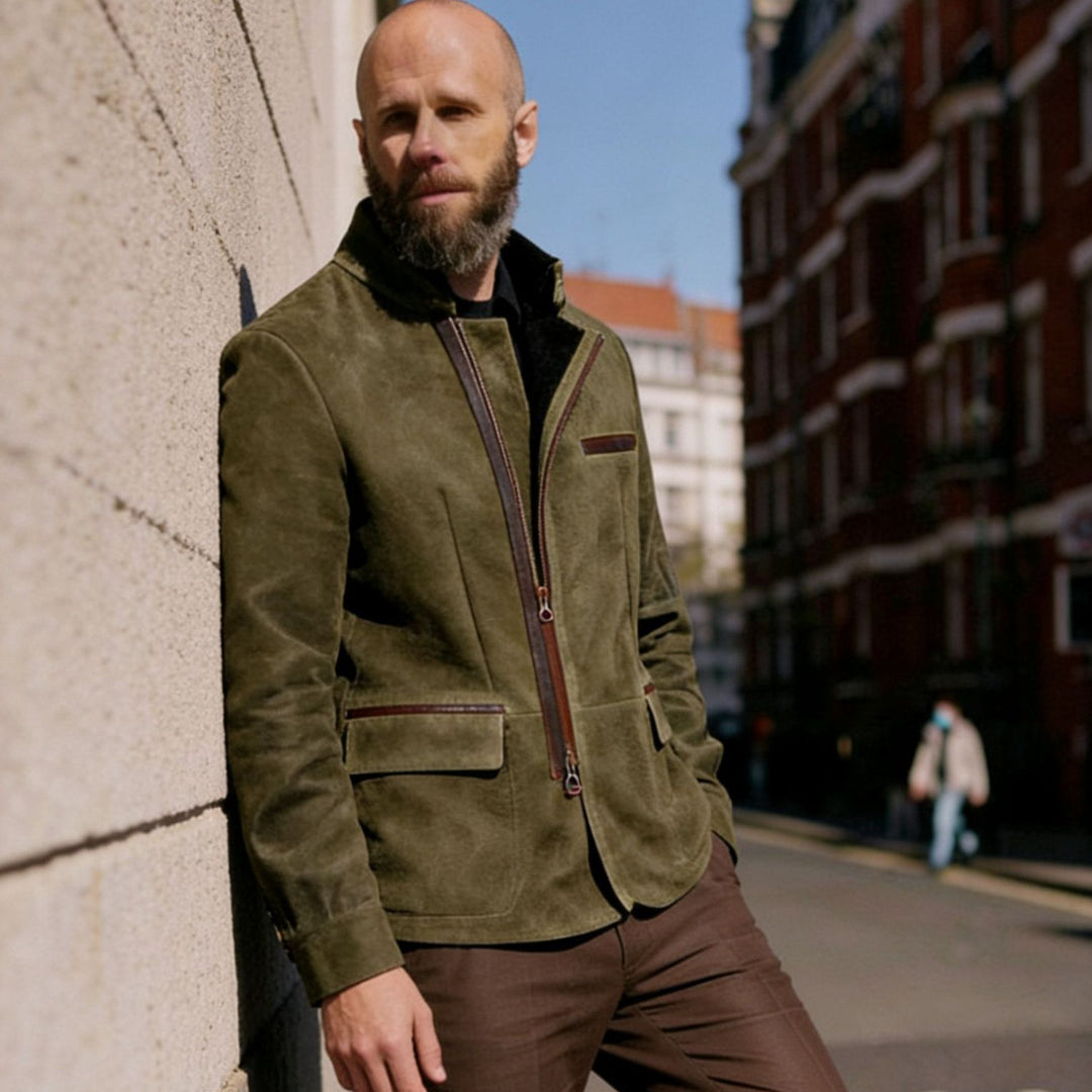 Amarjit | Jacket with Asymmetric Zip Closure